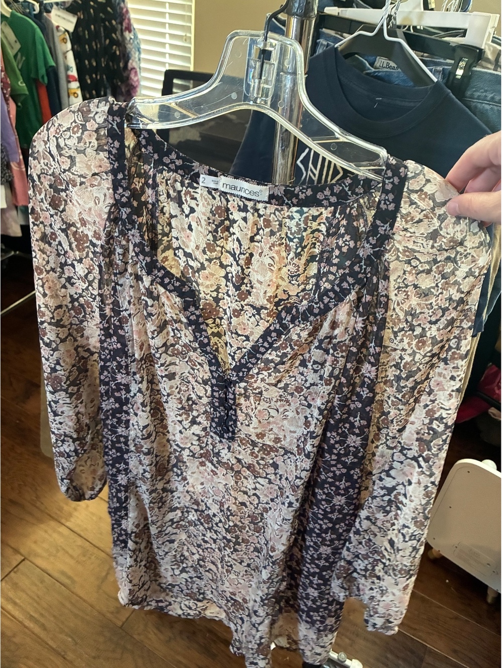 Maurices floral long sleeve blouse